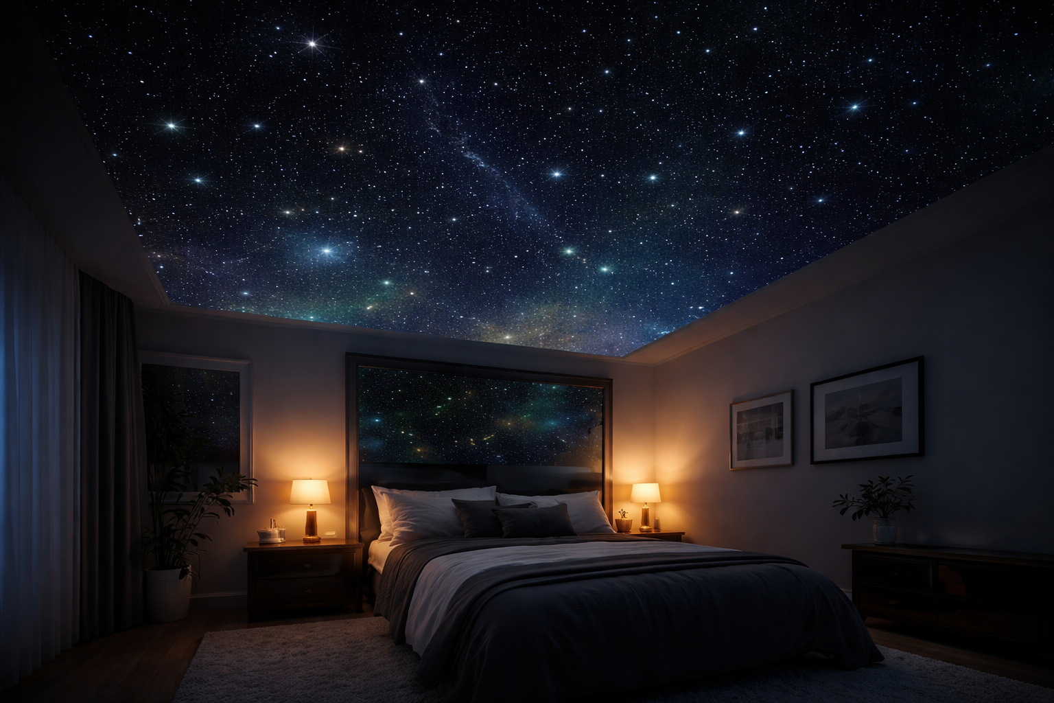 Realistické hvězdné stropy